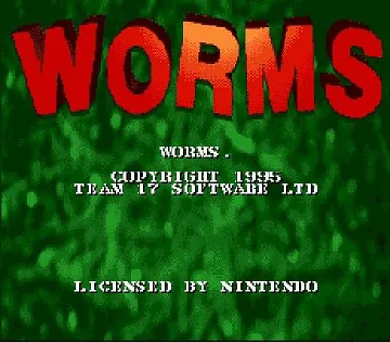 Worms (Europe) screen shot title